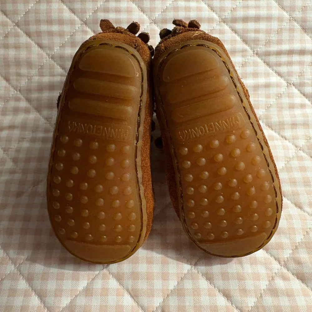Minnetonka Baby Tan Moccasin Boots